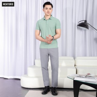 Áo Polo Công Sở MENTORIS, Chất Vải Thun Lạnh, Form Suông Vừa Người, Nhiều Màu, MPS218R