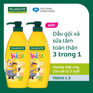 [Livestream] Bộ 2 Dầu gội 3 trong 1 Palmolive Minion tắm gội xả toàn thân cho bé từ 3 tuổi 700ml/chai
