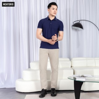 Áo Polo Công Sở MENTORIS, Chất Vải Thun Lạnh, Form Suông Vừa Người, Nhiều Màu, MPS218R