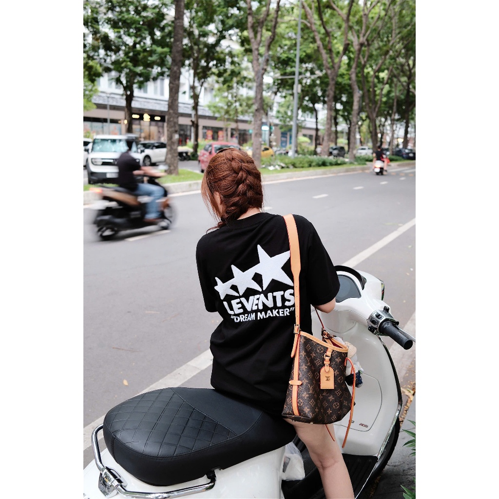 Áo Thun Nam Nữ Levents Thêu Xù Ngôi Sao Vải Cotton 2 Chiều Form Rộng ...