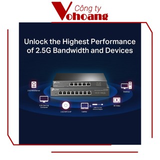 TP-Link TL- SG108-M2 Switch 2.5G Để Bàn 8 Cổng Kết Nối Siêu Nhanh Vỏ Kim Loại