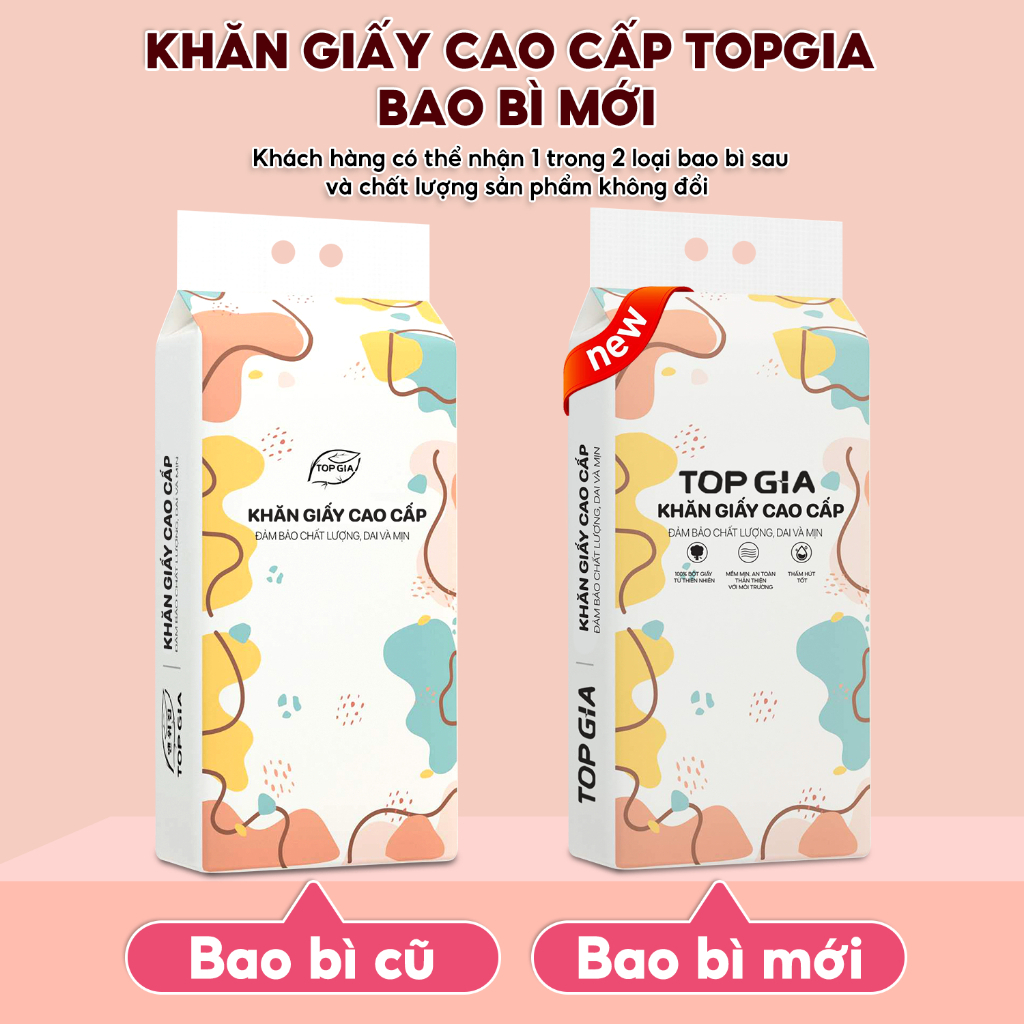 Giấy vệ sinh treo tường TopGia đa sắc treo đa năng từ bột giấy thiên nhiên, 1280tờ/4lớp