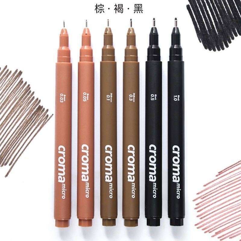 Bút kỹ thuật Line Nét CROMA micro Kháng Nước Đa dạng Size Thích Hợp Vẽ ...