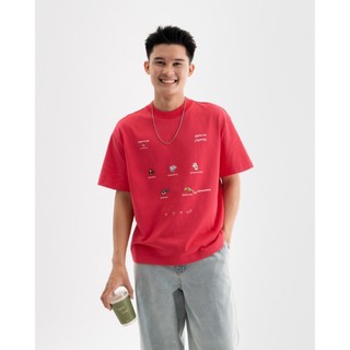 Áo Thun Tay Ngắn Vải S.Cafe In Patch Form Boxy - Routine 10S25TSS048
