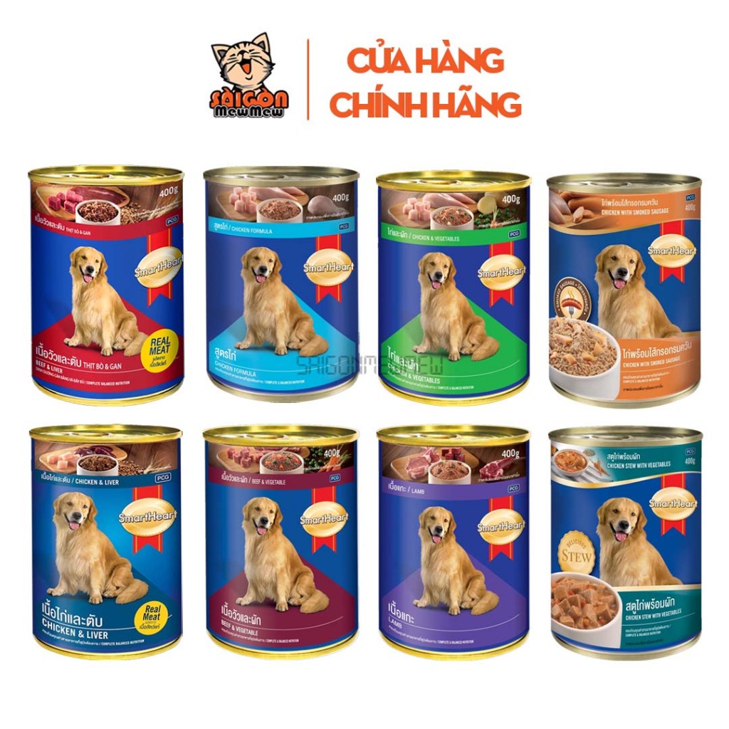[9 VỊ] Pate SMARTHEART cho chó lon 400gr thơm ngon dinh dưỡng | Shopee ...
