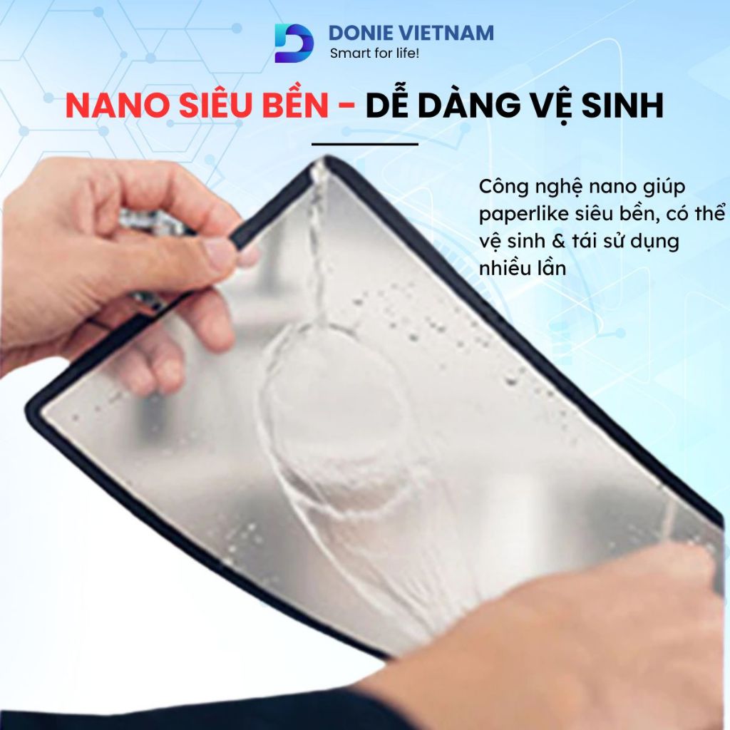 Miếng Dán Paperlike iPad Nano Tháo Rời Nhám Mịn Viết Vẽ Như Giấy Gen 10/11 Air 4/5/6 | DONIE C05