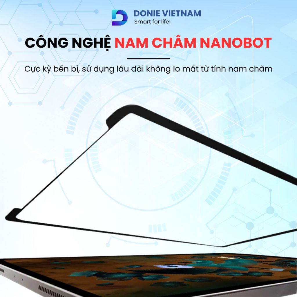Miếng Dán Paperlike iPad Nano Tháo Rời Nhám Mịn Viết Vẽ Như Giấy Gen 10/11 Air 4/5/6 | DONIE C05
