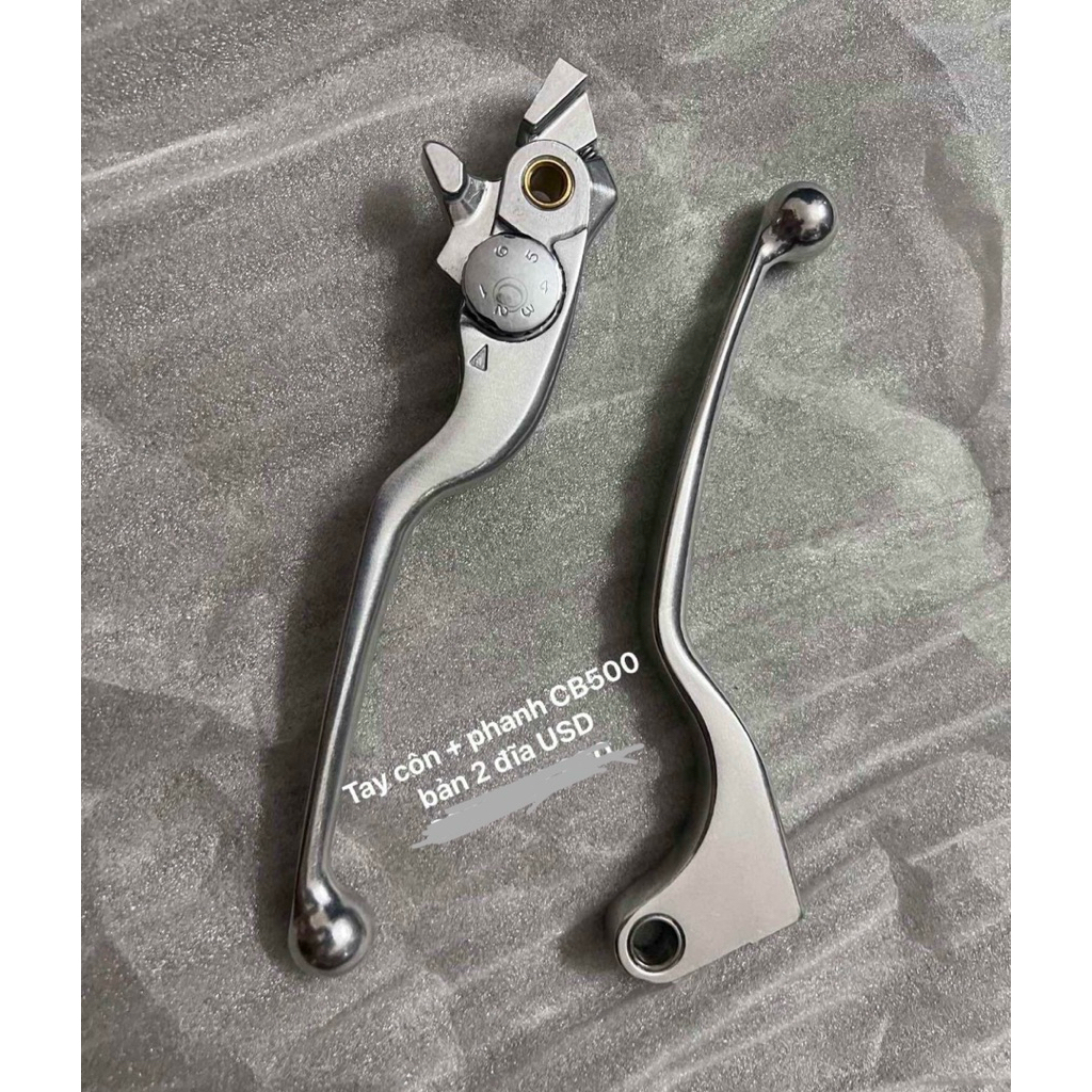 Adjustable Front Brake Lever For Honda CB500F/CB500X/CBR500R/Grom125/CB125F - Silver Anodized Aluminum