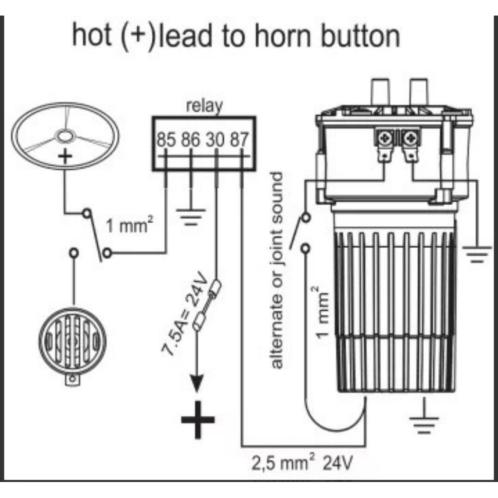 Cục Sinh Hơi, Cục Sinh Hơi 12v-24v Đảo 2 Lỗ Hơi/Mô Tơ /Mô Tơ Còi Hơi/ Kèn Lốc Lạnh - VOXBELL