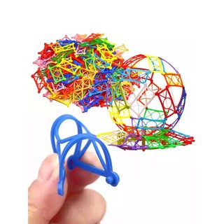 Đồ chơi túi xếp hình nhiều chi tiết lắp ráp hình chữ nhật có họa tiết lắp ghép thú vị