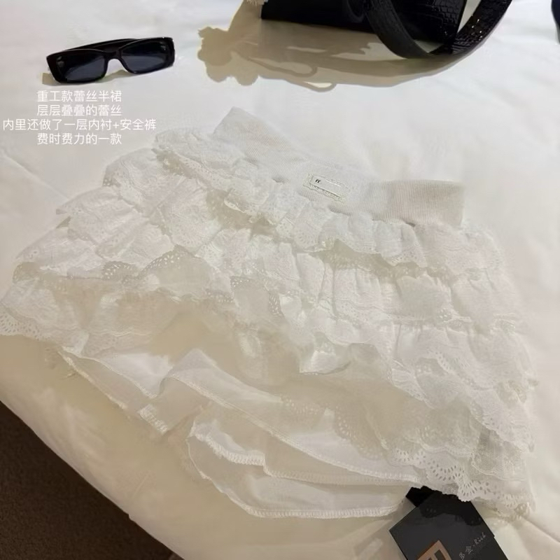 𝑺𝒔𝒖.𝑺𝒕𝒖𝒅𝒊𝒐[CÓ SẴN] CHÂN VÁY REN TẦNG SIU XING CÓ QUẦN TRONG