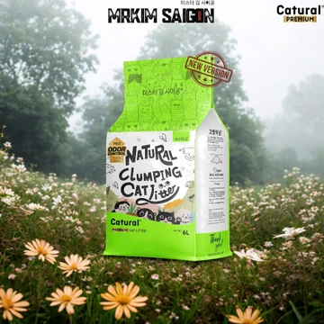 Cát vệ sinh nhà MrKim - Cát Đậu Nành Vệ Sinh Cho Mèo 6L, Cát Đậu Nành Tan Trong Nước An Toàn Cho Sức Khoẻ Mèo