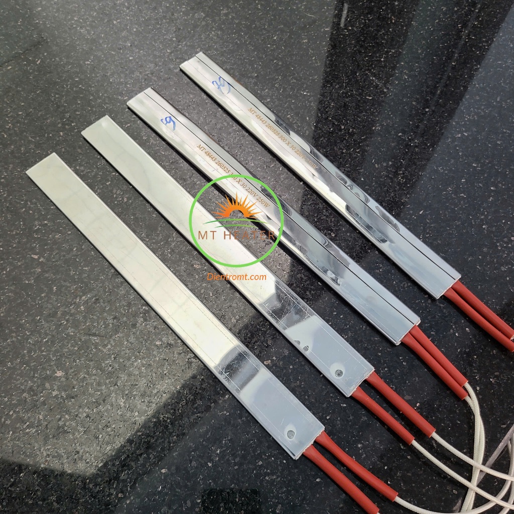 Tấm Dẹp Gia Nhiệt, Điện Trở Dẹp Đốt Nóng INOX 2 Đầu Dây 50cm 220V hoặc ...