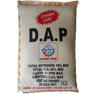 (50Kg) Phân bón DAP Nga VINACAM chuyên cho cây rau, cây ăn trái, cây cảnh, xanh lá được lâu, tốt cho rễ