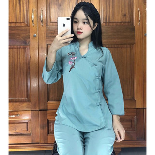 Đồ Lam Đi Chùa # Tàu Xéo # Đồ Bộ Nữ # Quần Áo