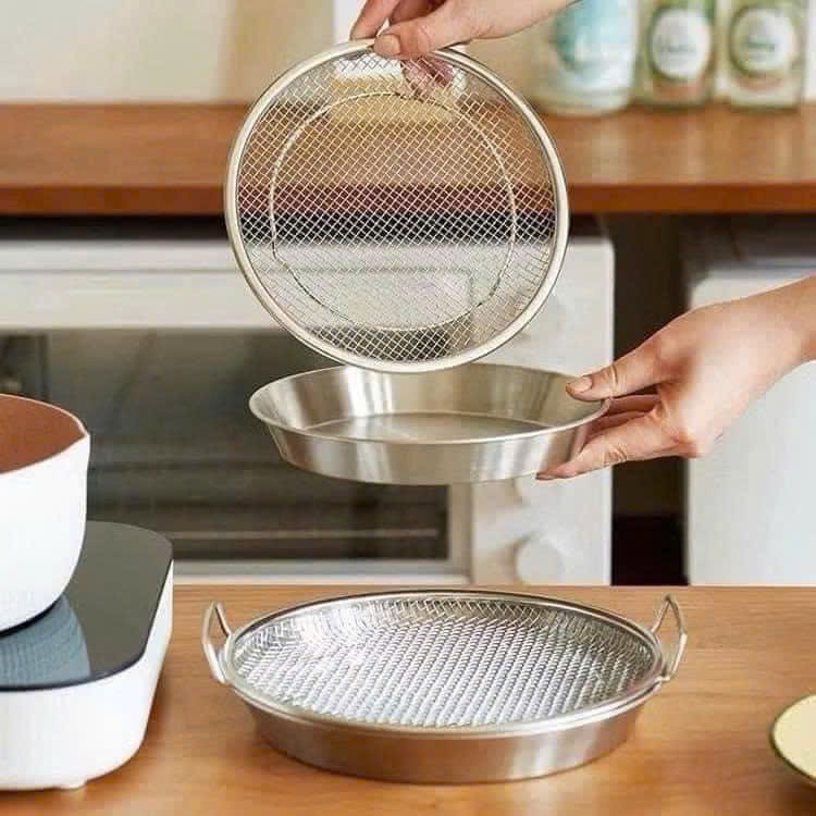 BỘ KHAY RÓC MỠ, HỨNG MỠ ĐỒ CHIÊN RÁN, ĐỒ LUỘC SIÊU TIỆN DỤNG