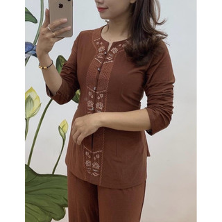 Thun Khoá Lắc Sen # Đồ Lam Đi Chùa # Đồ Bộ Nữ # Quần Áo