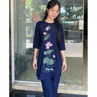 Đồ Lam Đi Chùa # Cách Tân Thêu Chuồn Chuồn # Đồ Bộ Nữ # Quần Áo
