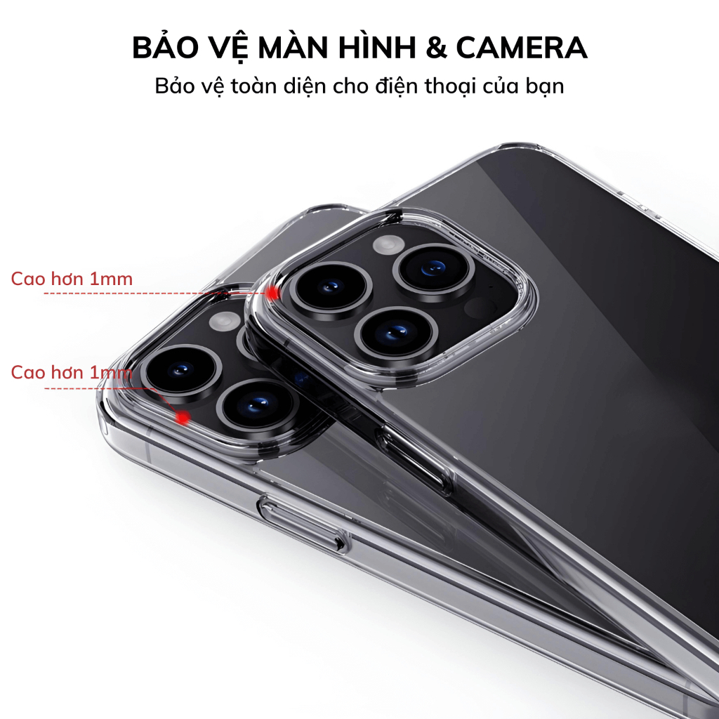 Ốp Likgus Crystal trong suốt  chống ố vàng IPhone 17Promax 17Pro 17Air 17 16 15 14 13 12 11Promax