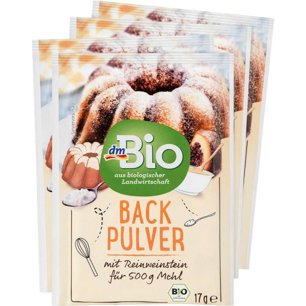 Bột Nở Hữu Cơ Backpulver Biovegan/ dmBio Baking Powder 17g