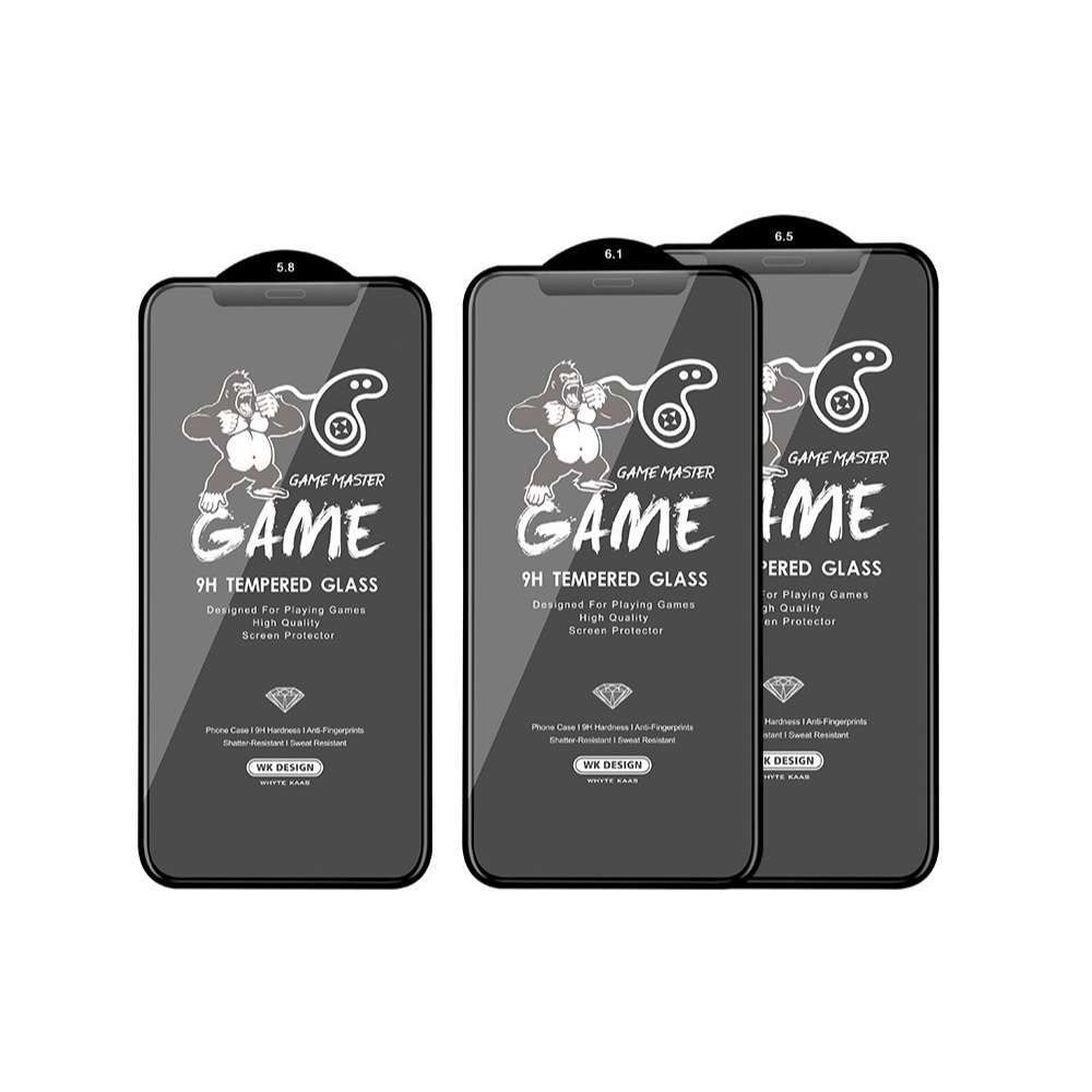 Kính cường lực Kingkong chống vân tay WTP 030 cho IPhone 11 12 13 14 15 16Promax pro plus 16e/se4