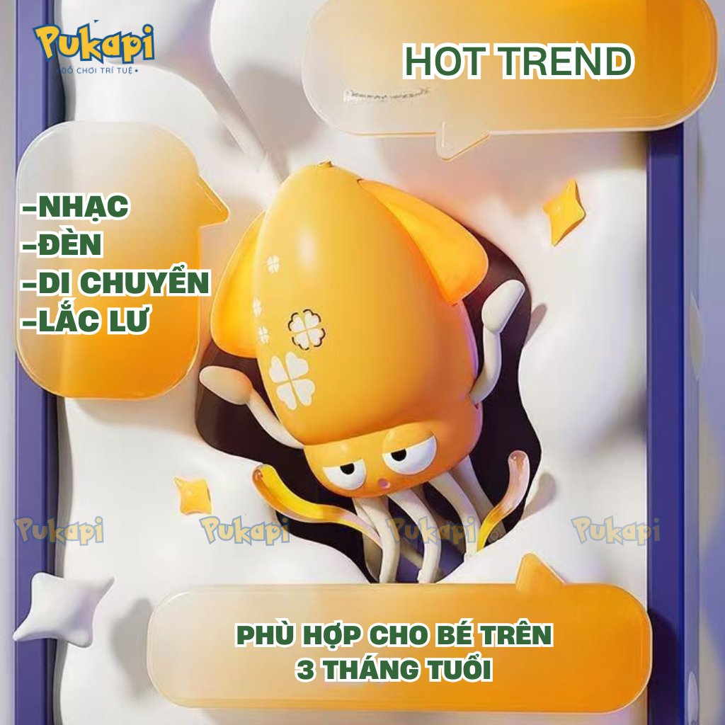Đồ Chơi Bạch Tuộc Nhảy Múa Khiêu vũ Squid Mực Con Bạch Tuộc Bạch Tuột - Đồ Chơi Cho Bé PUKAPI