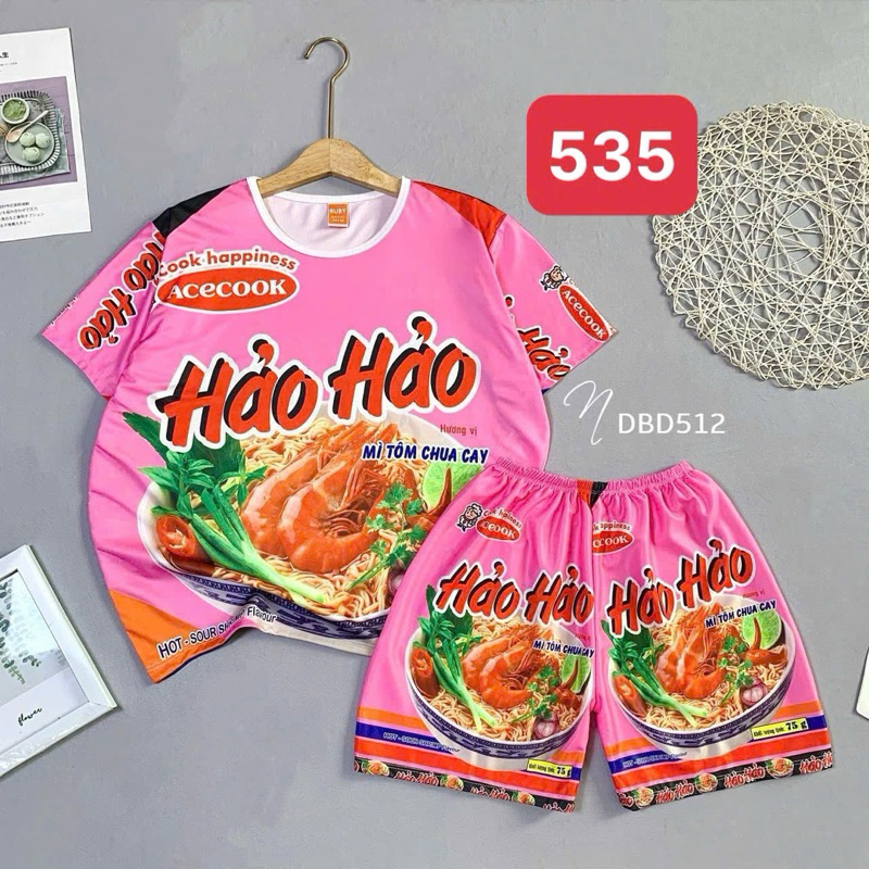 Bộ mì hảo hảo 535 đủ size 7-75kg