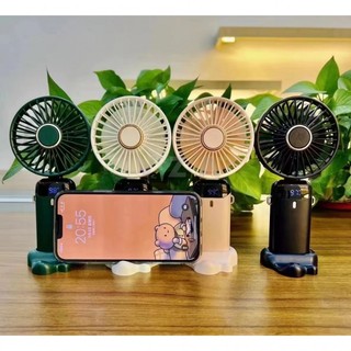 Bảo hành 12 tháng Quạt sạc mini cầm tay N15 có thể gập lại, treo, 5 tốc độ, có màn hình kỹ thuật số