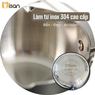 Quánh inox 304 nấu cháo ăn dặm cho bé MISAN đa năng dùng mọi loại bếp, nồi nấu bột cháo cho bé