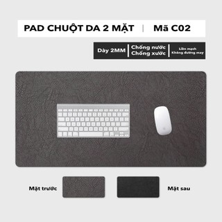 Thảm Lót Chuột Da PU 2 Mặt 60x120cm - Giống da thật 90% - Chống Nước - Chống Trầy