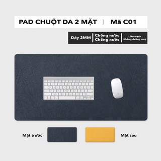 Thảm Lót Chuột Da PU 2 Mặt 60x120cm - Giống da thật 90% - Chống Nước - Chống Trầy