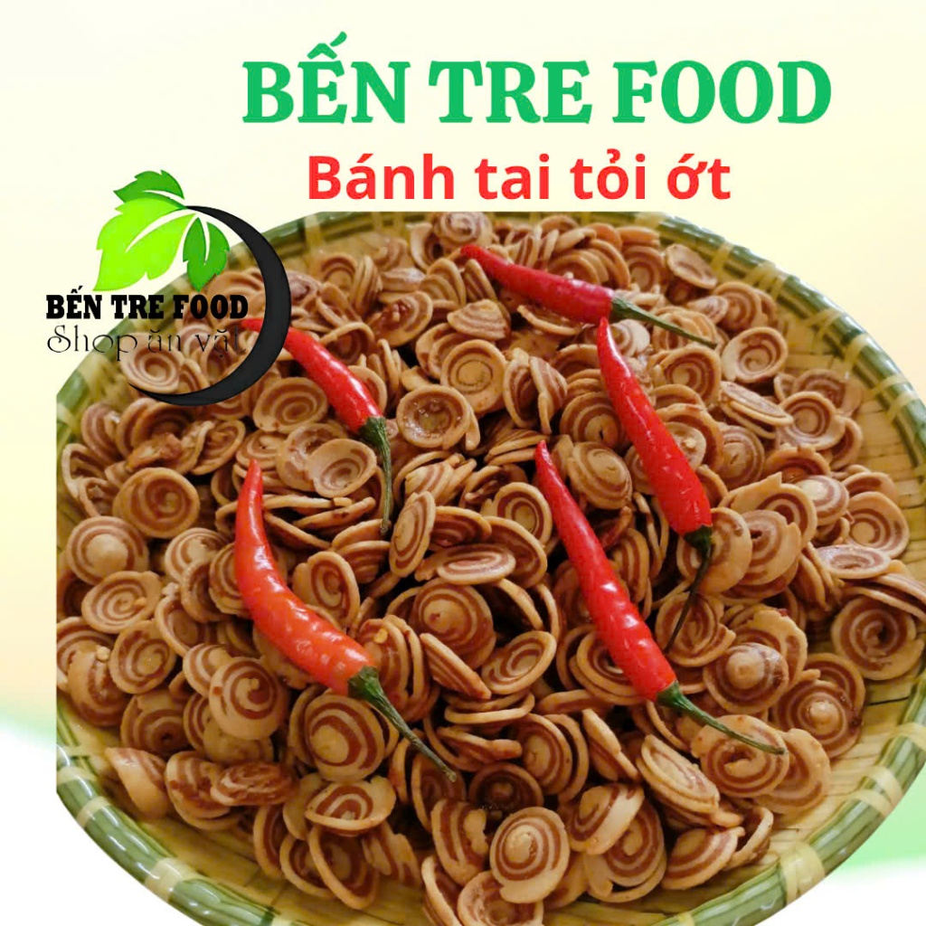 Bánh tai chuột vị cay Bến Tre béo cốt dừa cay cay ớt hủ 500gr đồ ăn vặt