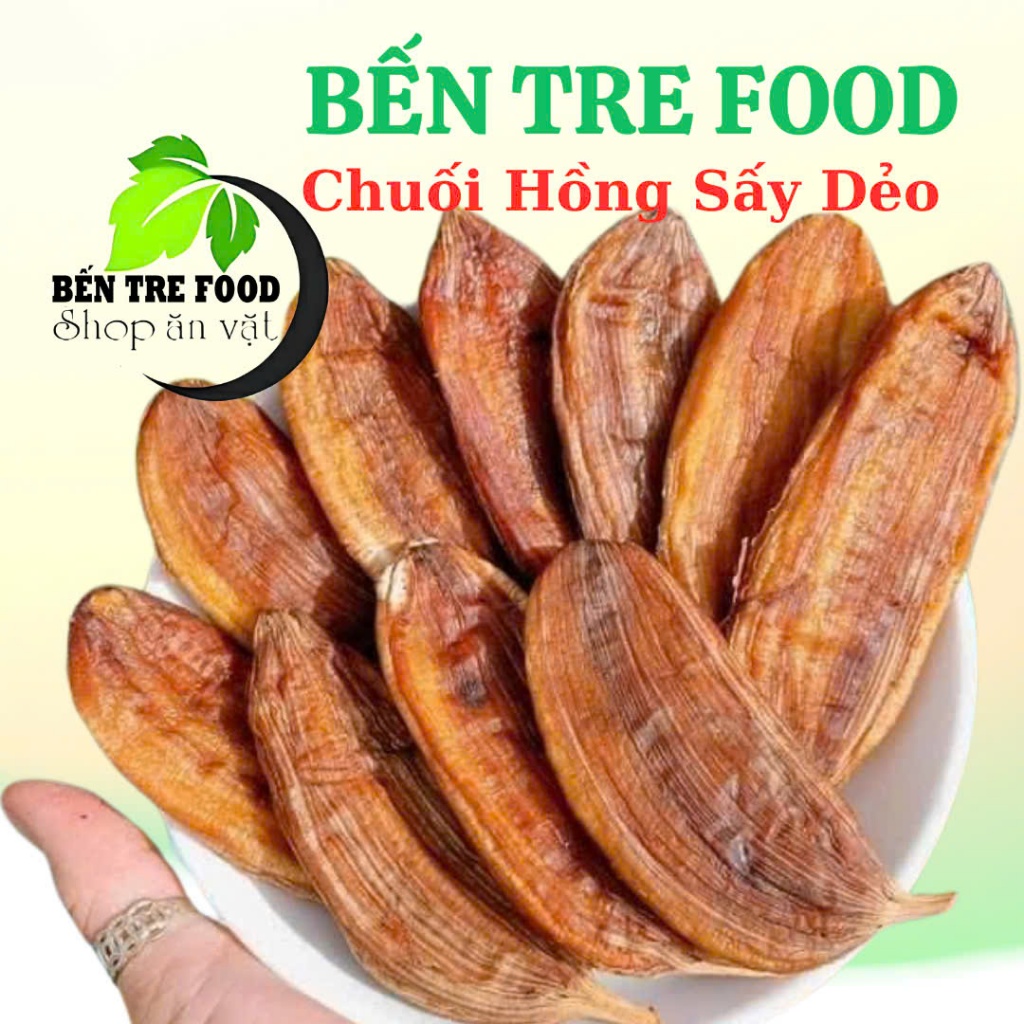 ( MÓN NGON) 500GR CHUỐI HỒNG SẤY DẺO BẾN TRE- ĐẶC SẢN BẾN TRE SHOP