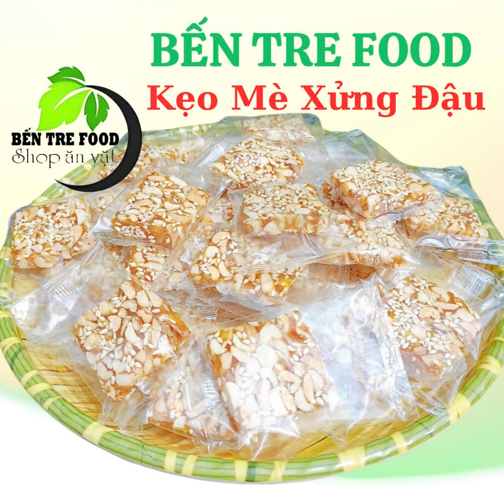 Kẹo mè xửng mềm dẻo giòn béo đậu thơm mè Bến Tre