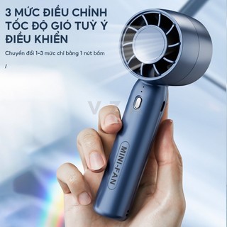 Bảo hành 12 tháng Quạt cầm tay T10 Mini USB: Thiết kế turbo 3 tốc độ, sạc nhanh và dễ dàng