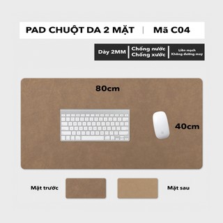 Thảm Lót Chuột Da PU 2 Mặt 40x80cm - Giống da thật 90% - Chống Nước - Chống Trầy