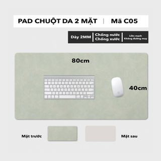Thảm Lót Chuột Da PU 2 Mặt 40x80cm - Giống da thật 90% - Chống Nước - Chống Trầy