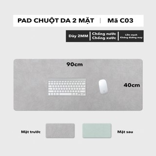 Thảm Lót Chuột Da PU 2 Mặt 40x90cm - Giống da thật 90% - Chống Nước - Chống Trầy