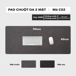 Thảm Lót Chuột Da PU 2 Mặt 40x90cm - Giống da thật 90% - Chống Nước - Chống Trầy