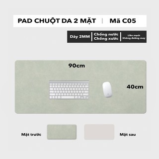 Thảm Lót Chuột Da PU 2 Mặt 40x90cm - Giống da thật 90% - Chống Nước - Chống Trầy