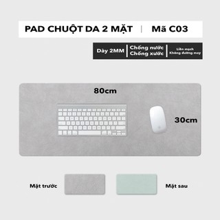 Thảm Lót Chuột Da PU 2 Mặt 30x80cm - Giống da thật 90% - Chống Nước - Chống Trầy