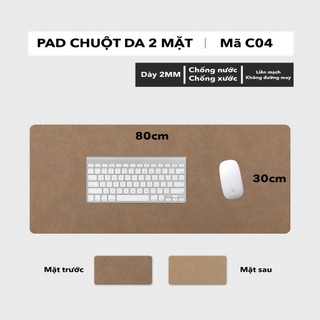 Thảm Lót Chuột Da PU 2 Mặt 30x80cm - Giống da thật 90% - Chống Nước - Chống Trầy
