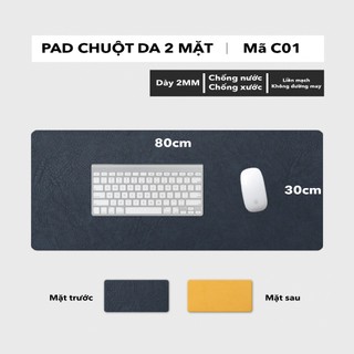 Thảm Lót Chuột Da PU 2 Mặt 30x80cm - Giống da thật 90% - Chống Nước - Chống Trầy