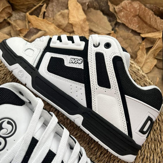 Giày trượt ván bigsize nam nữ dáng thể thao cổ thấp DVS màu đen trắng đế bằng cao cấp , sneaker thời trang độn đế