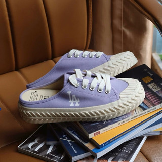 Giày sục thời trang bigsize nữ MLB màu tím LA đế bằng siêu dễ thương êm nhẹ , sneaker giày lười thời trang hè 2025