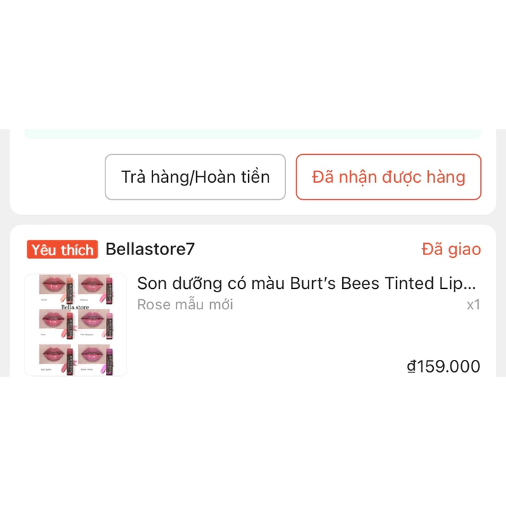 pass son dưỡng có màu burt’s bees (rose)