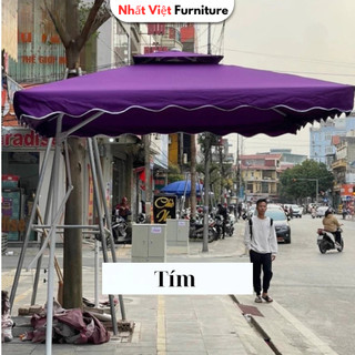 Ô Lệch Tâm Vuông 2.5x2.5m | 4 Nan Cao Cấp Nhập Khẩu | Đế Inox In Logo | Bảo Hành 12 Tháng