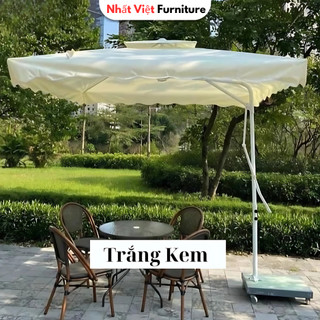 Ô Lệch Tâm Vuông 2.5x2.5m | 4 Nan Cao Cấp Nhập Khẩu | Đế Inox In Logo | Bảo Hành 12 Tháng