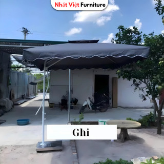 Ô Lệch Tâm Vuông 2.5x2.5m | 4 Nan Cao Cấp Nhập Khẩu | Đế Inox In Logo | Bảo Hành 12 Tháng