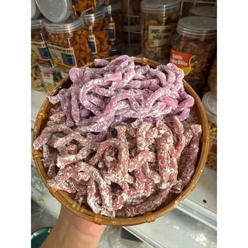 SET BÁNH CANH BỘT LỌC MIX ( men gạo đỏ+ khoai lang tím)1KG